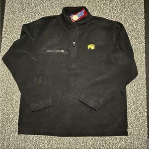 WIU Western Illinois University 1/4 Zip Pullover Fleece Mens Sz Large Jacket